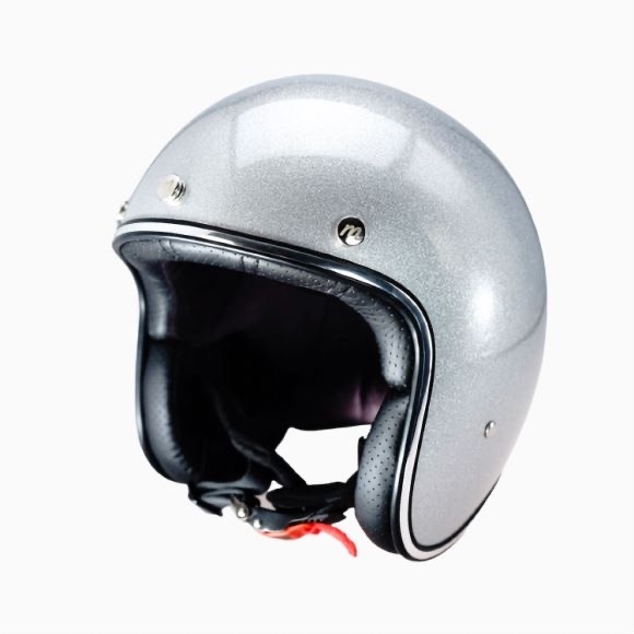OEM Custom Moto Helm Sturzhelme Retro Silbergrau